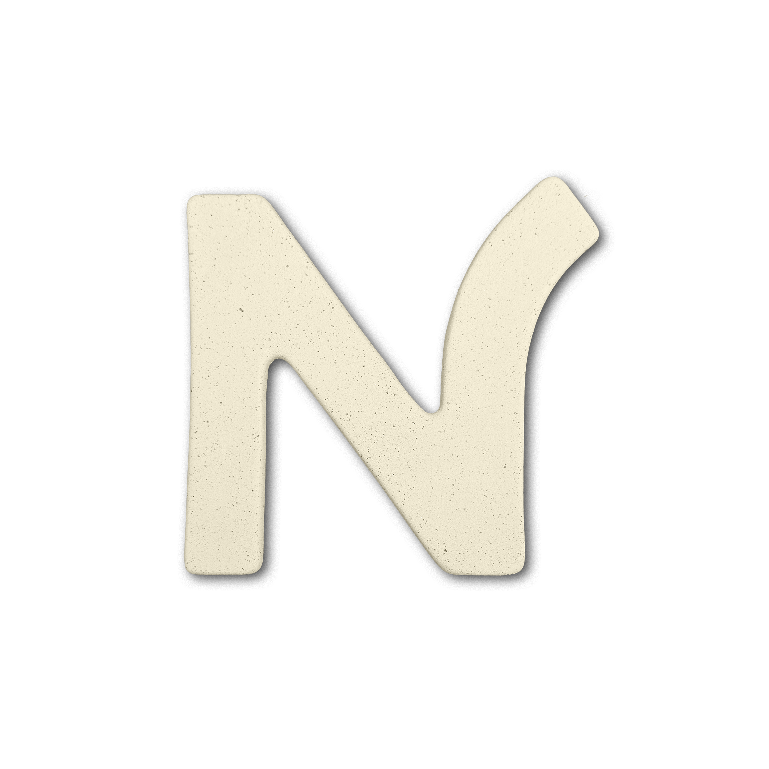 Lettre N courbe - format allongé