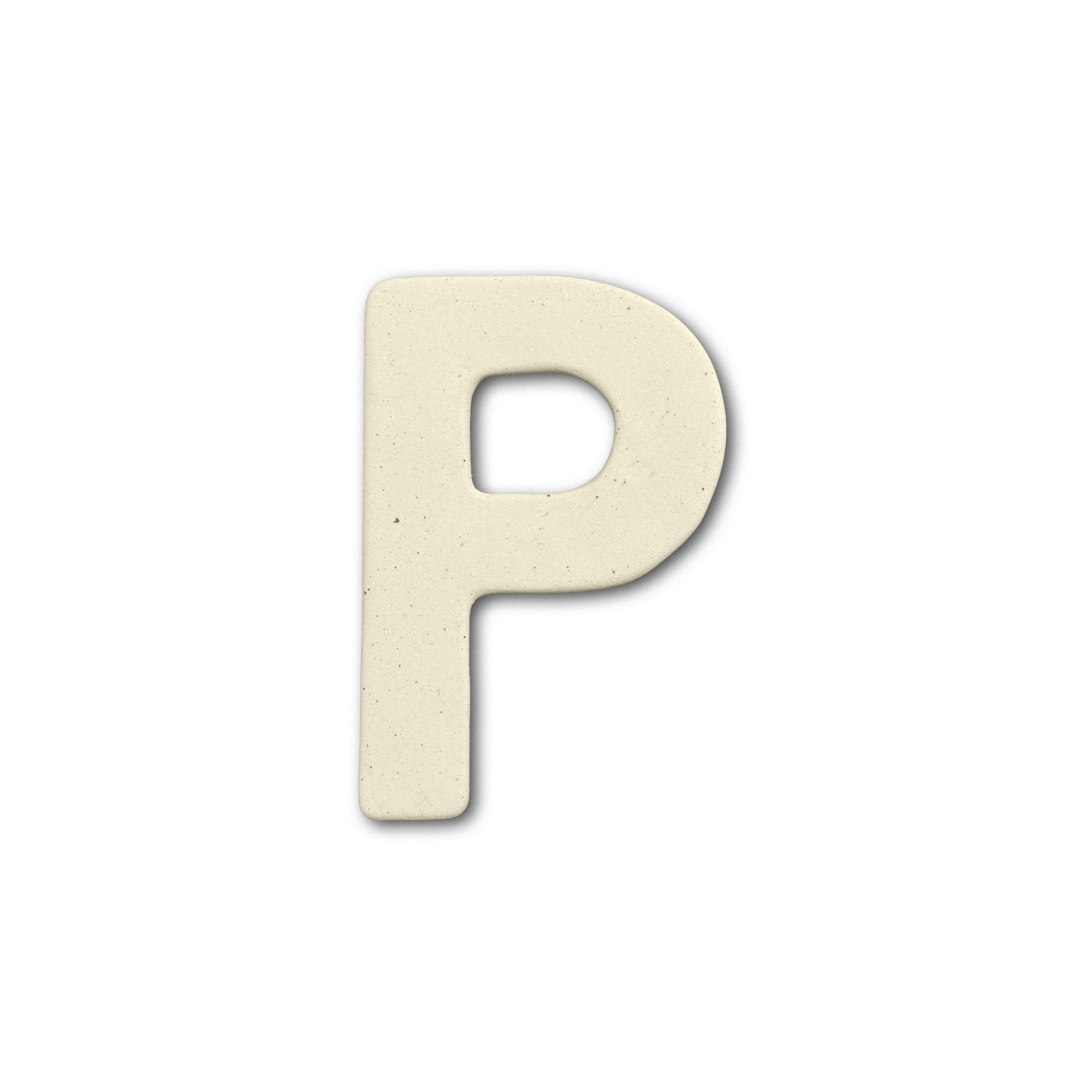 Lettre en céramique P court